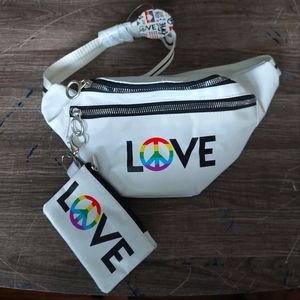 Brand New Waterproof Rainbow Love Fanny Pack with Wallet